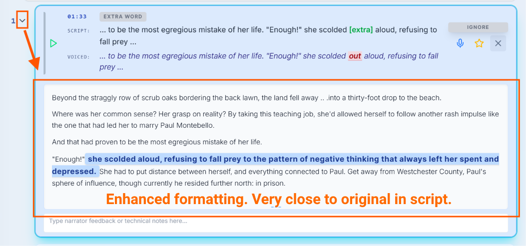 Enhanced Paragraph Formatting Preview